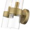 Z-Lite Datus 2 Light Wall Sconce, Rubbed Brass & Clear 4008-2S-RB - alternate 2